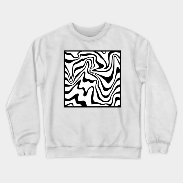 black flowy lines Crewneck Sweatshirt by xoxoukiyo